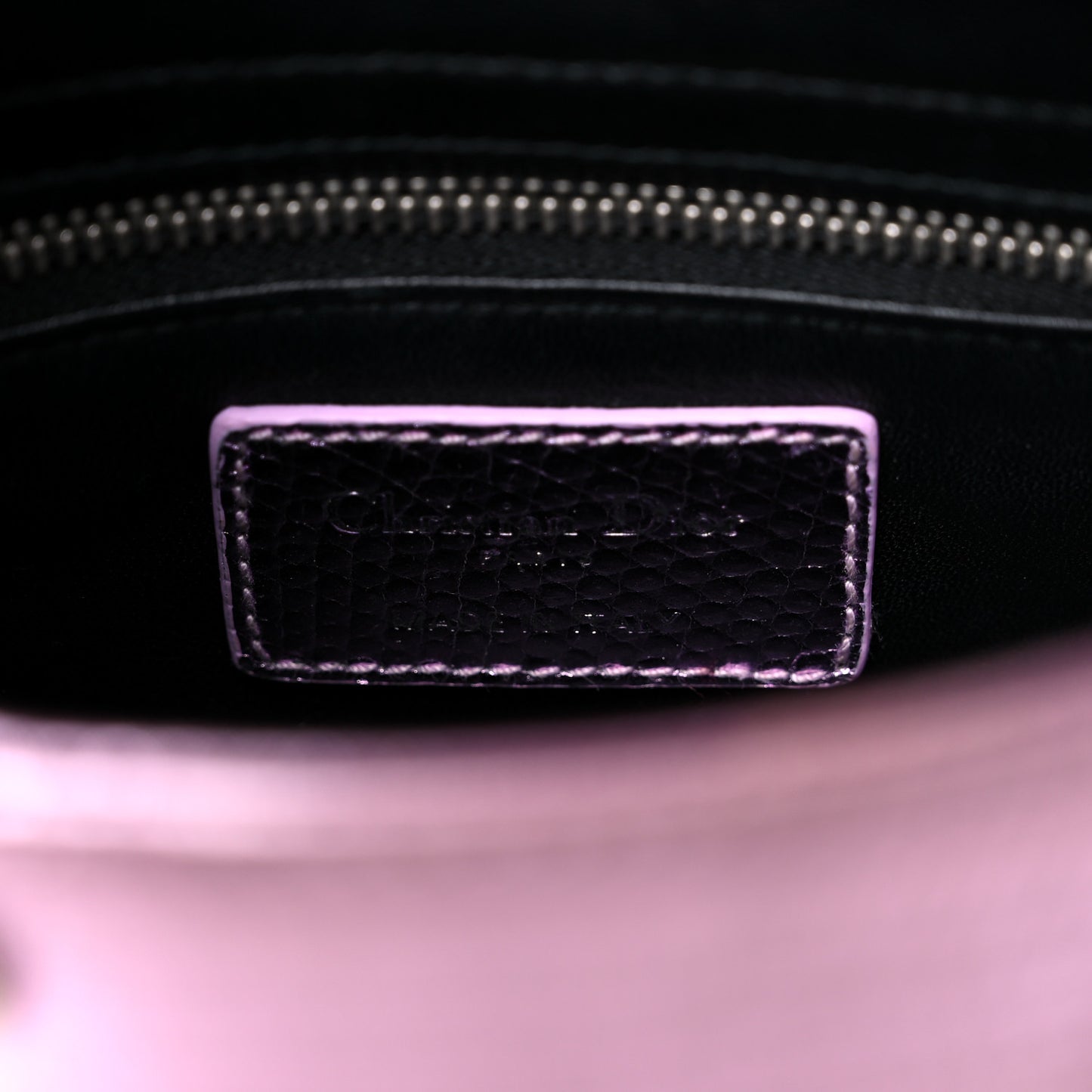 Metallic Lizard Mini Lady Dior Pink