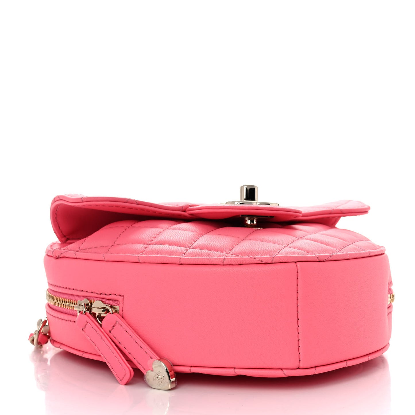 Lambskin Quilted CC In Love Heart Bag Pink