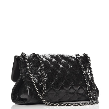 Chanel Glazed Crackled Calfskin Mademoiselle Flap Black 4 of 8