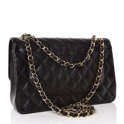 Chanel Caviar Quilted Jumbo Double Flap Black 4 of 11