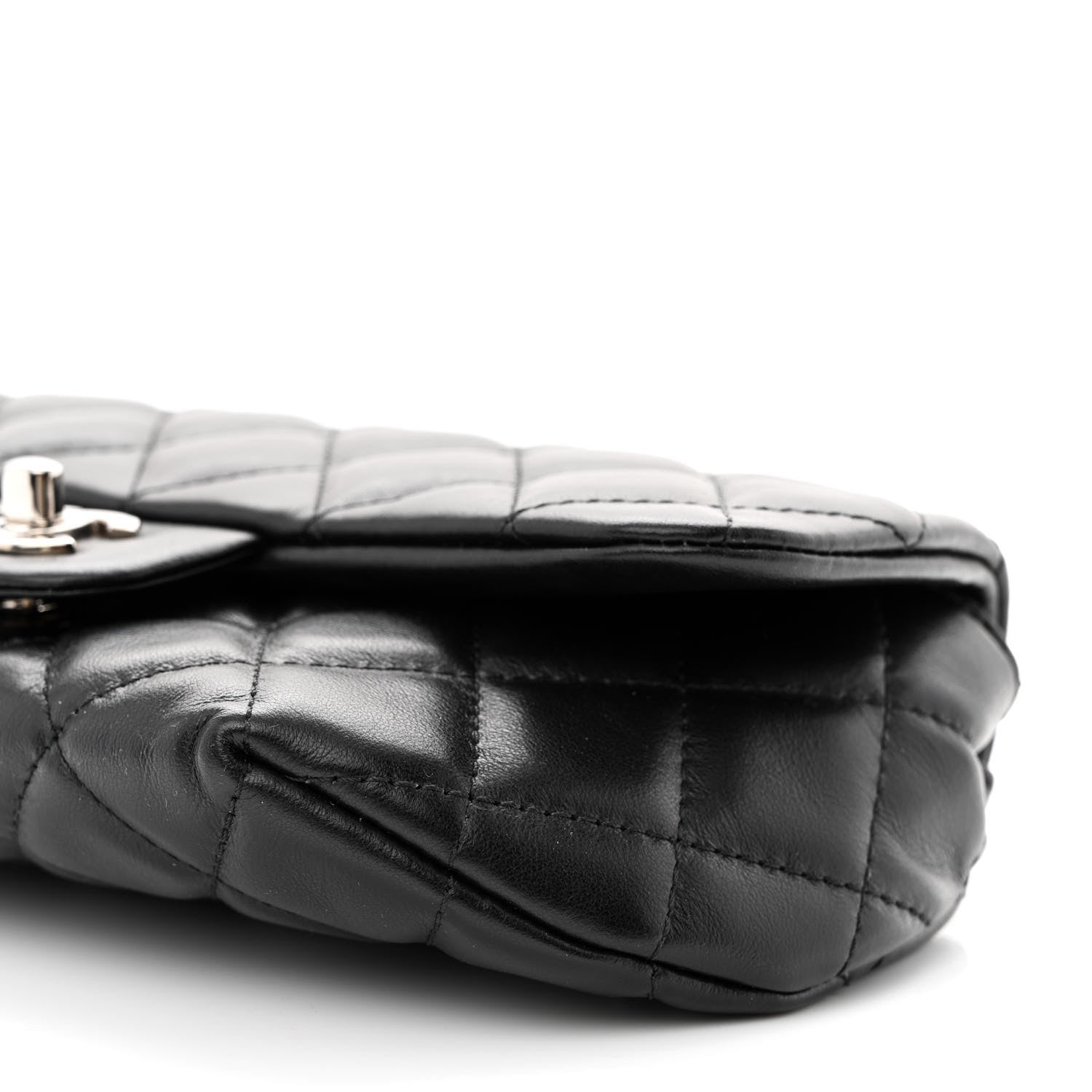 Chanel Calfskin Quilted CC Uniform Flap Belt Bag Black 11 of 11