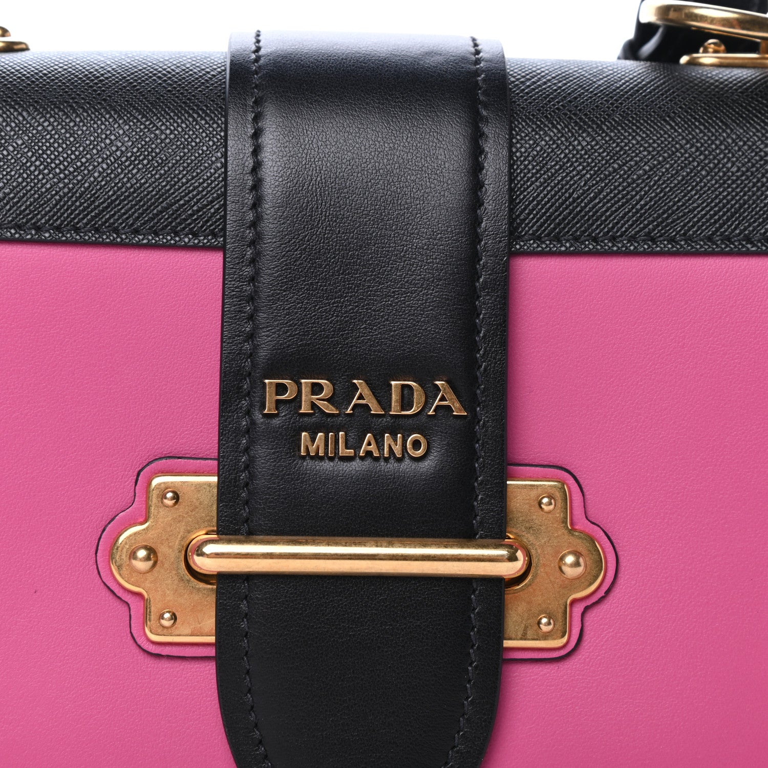 Prada City Calf Saffiano Cahier Bag Fuxia Black 7 of 12