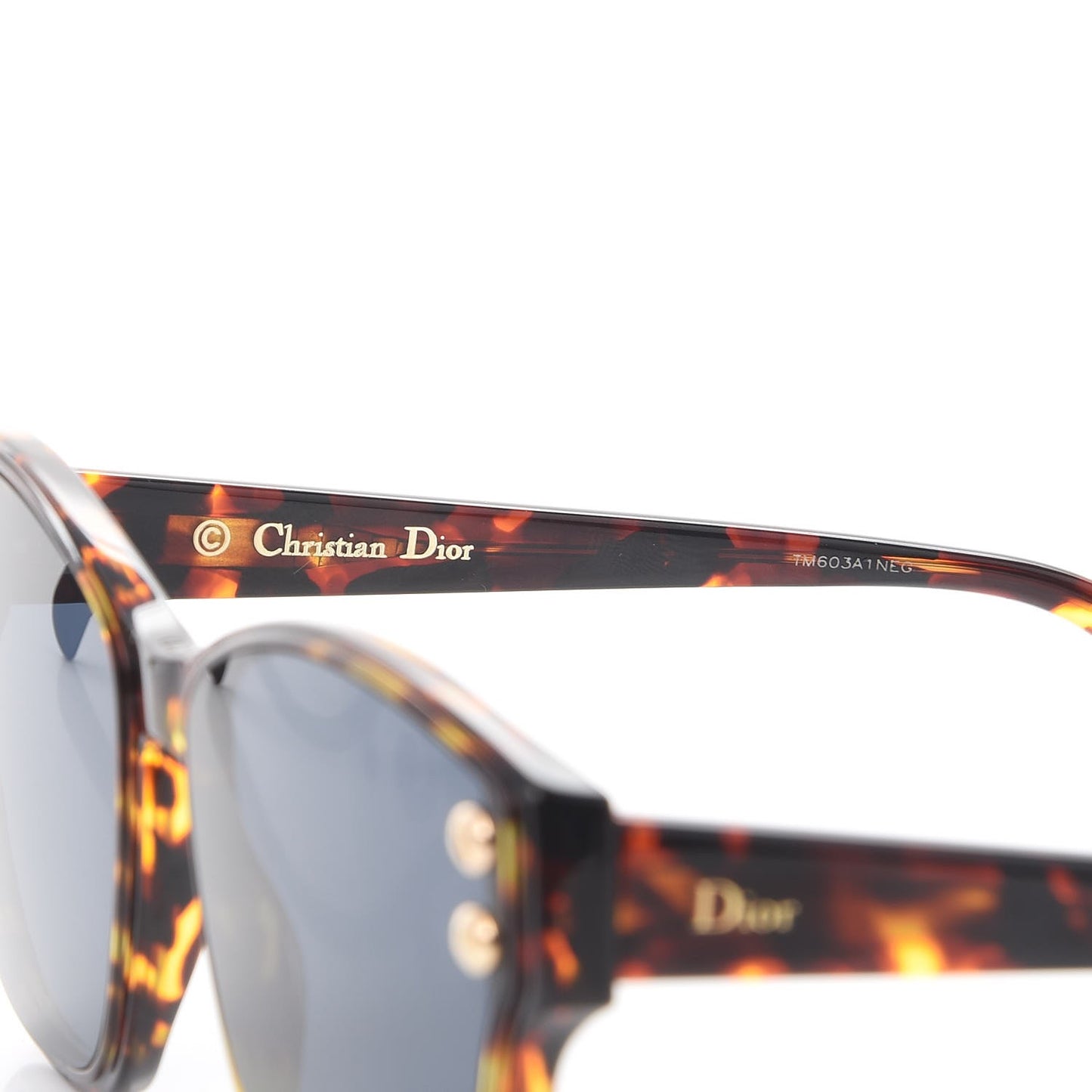 DiorAdd3 Monochromatic Studded Sunglasses Brown Havana