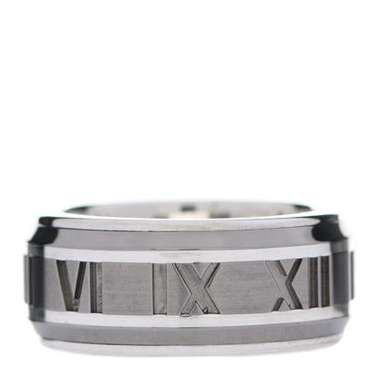 Tiffany Sterling Silver Titanium Atlas Band Ring 50 5.5 1 of 5