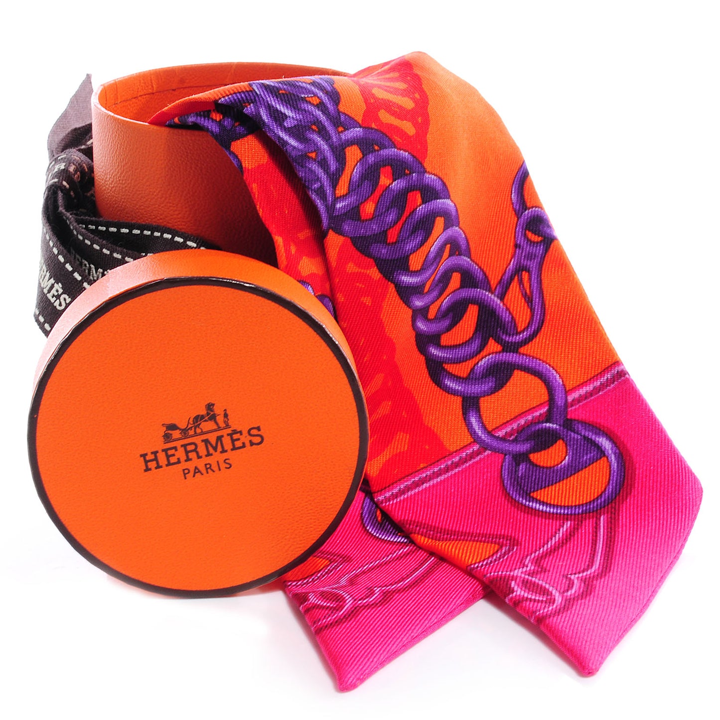 Silk Maillons Twilly Capucine Violet Fuchsia