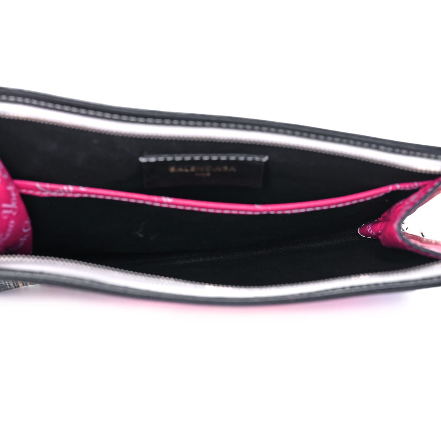 Balenciaga Agneau Arena NYC Mini Bazar Pouch Rose Black Gris Rouge 5 of 11