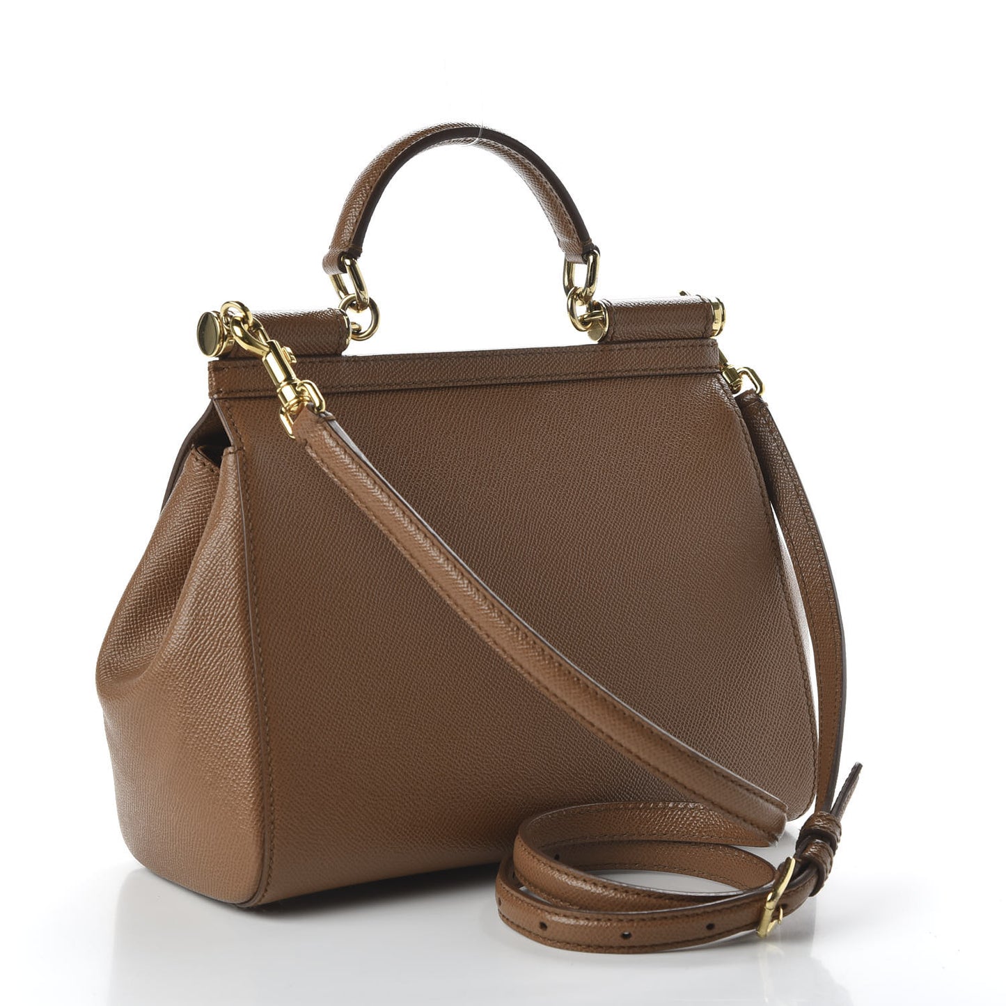 Dauphine Calfskin Medium Miss Sicily Satchel Caramello