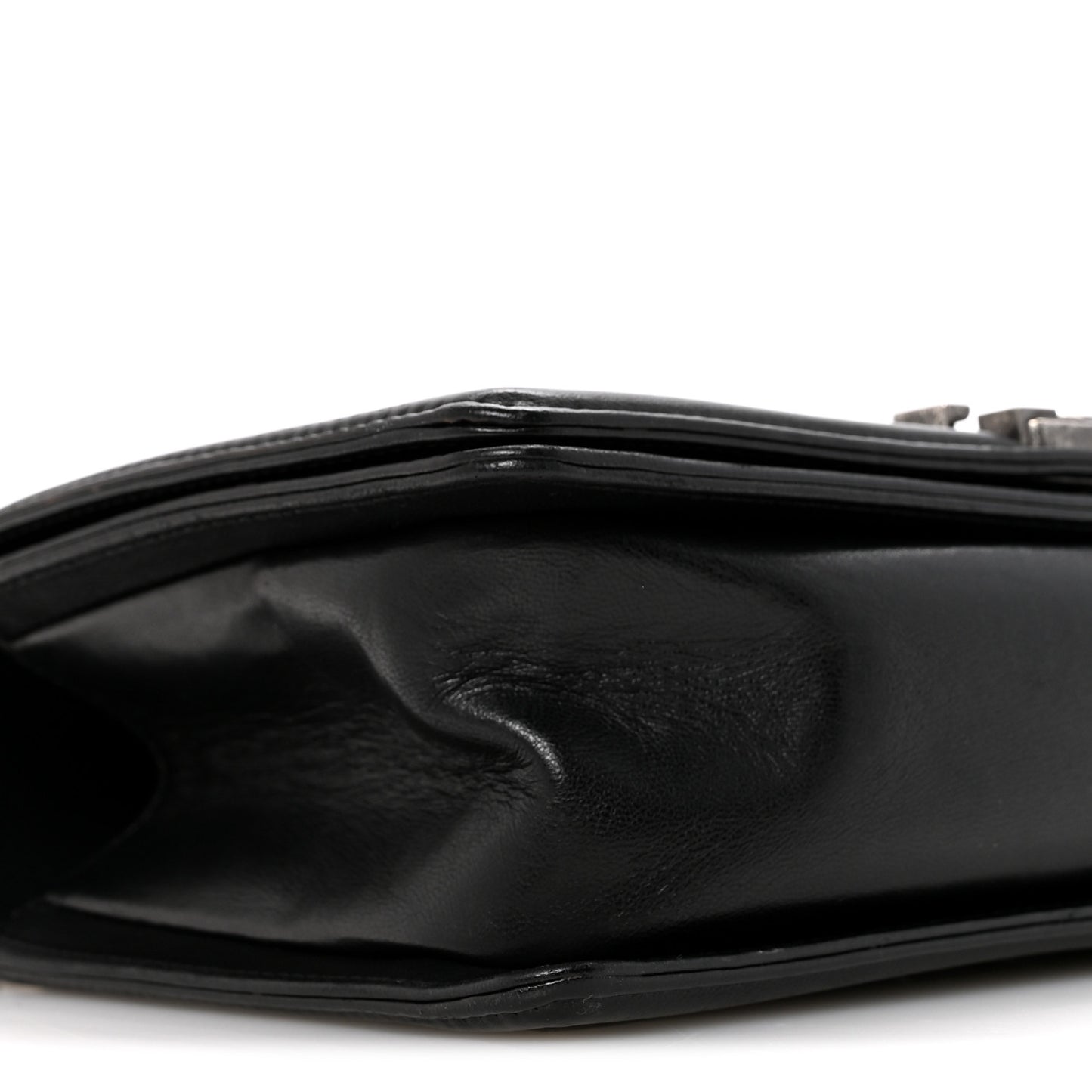 Lambskin Quilted Medium Boy Flap Black