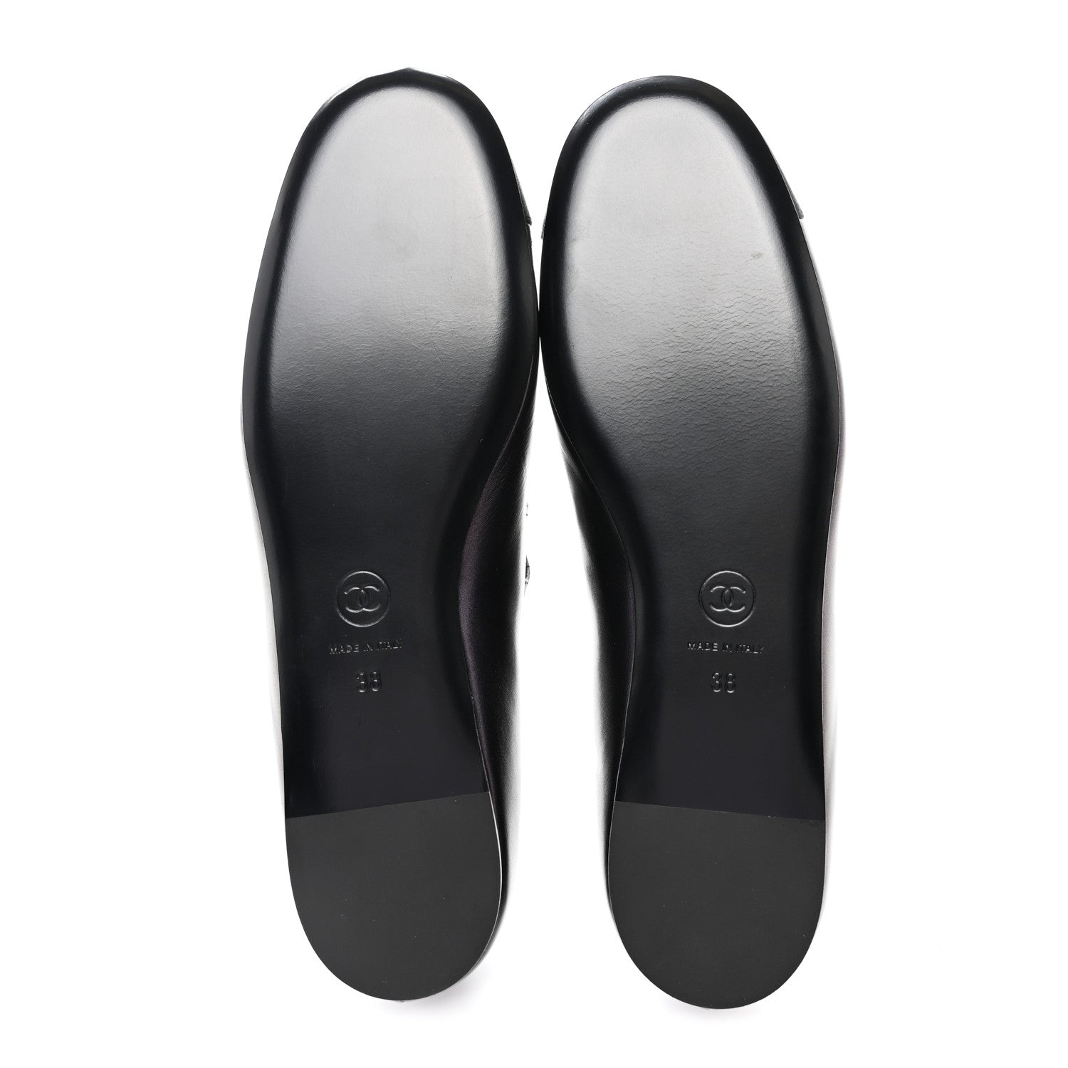Chanel Lambskin Grosgrain Pearl Mary Jane Flats 38 Black 5 of 9