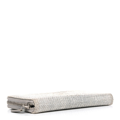 Chanel Canvas Deauville Zip Around Wallet Grey 4 of 11