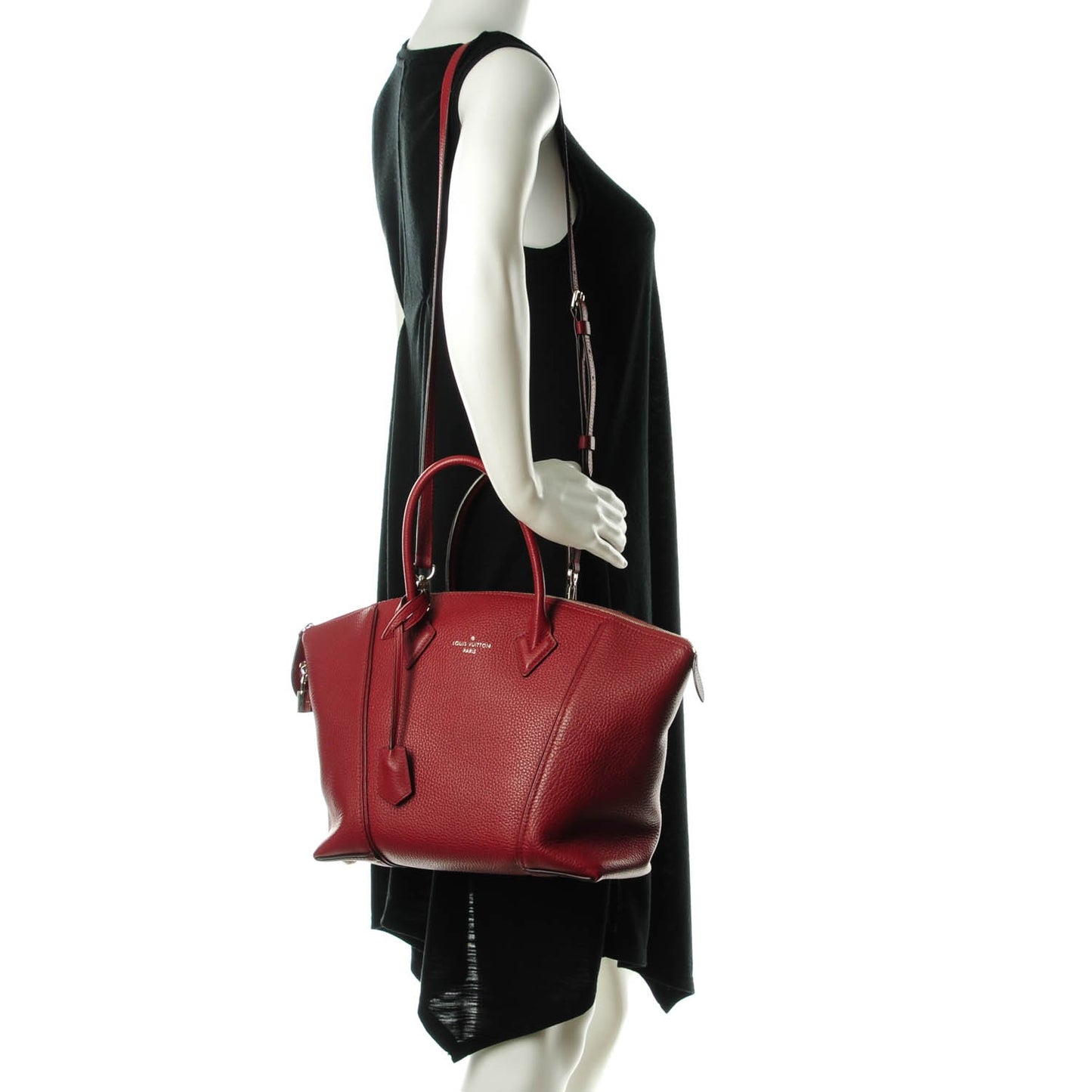 Cuir Taurillon Soft Lockit PM Griotte