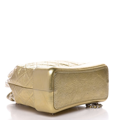 Chanel Metallic Aged Calfskin Quilted Gabrielle Backpack Gold 4 of 11