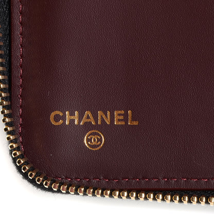 Chanel Caviar Quilted Large Zip Around Wallet Black 7 of 9