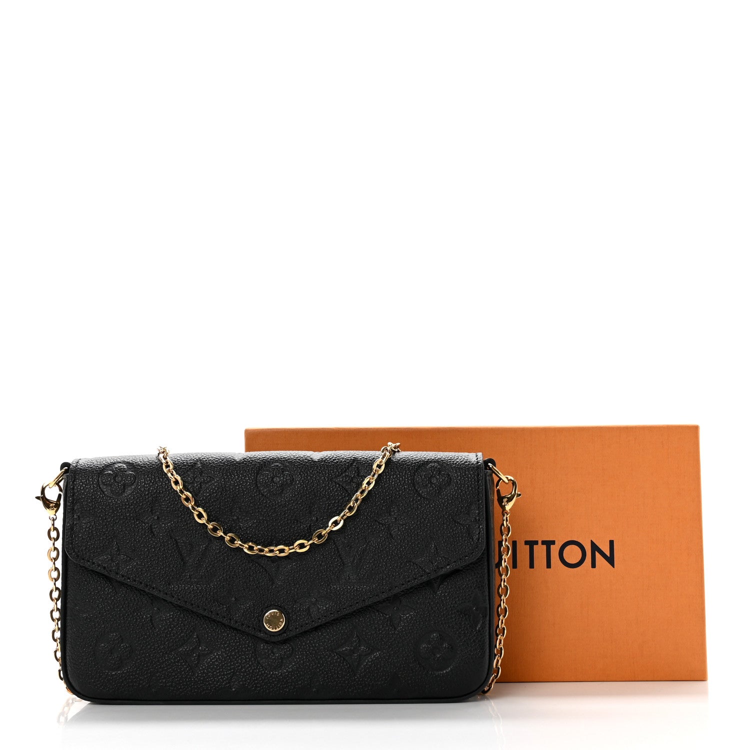 Louis Vuitton Empreinte Pochette Felicie Chain Wallet Black 7 of 7