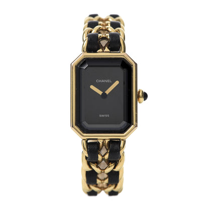 Chanel Stainless Steel Lambskin 20mm Chain Premiere Quartz Watch Gold L 1 of 7