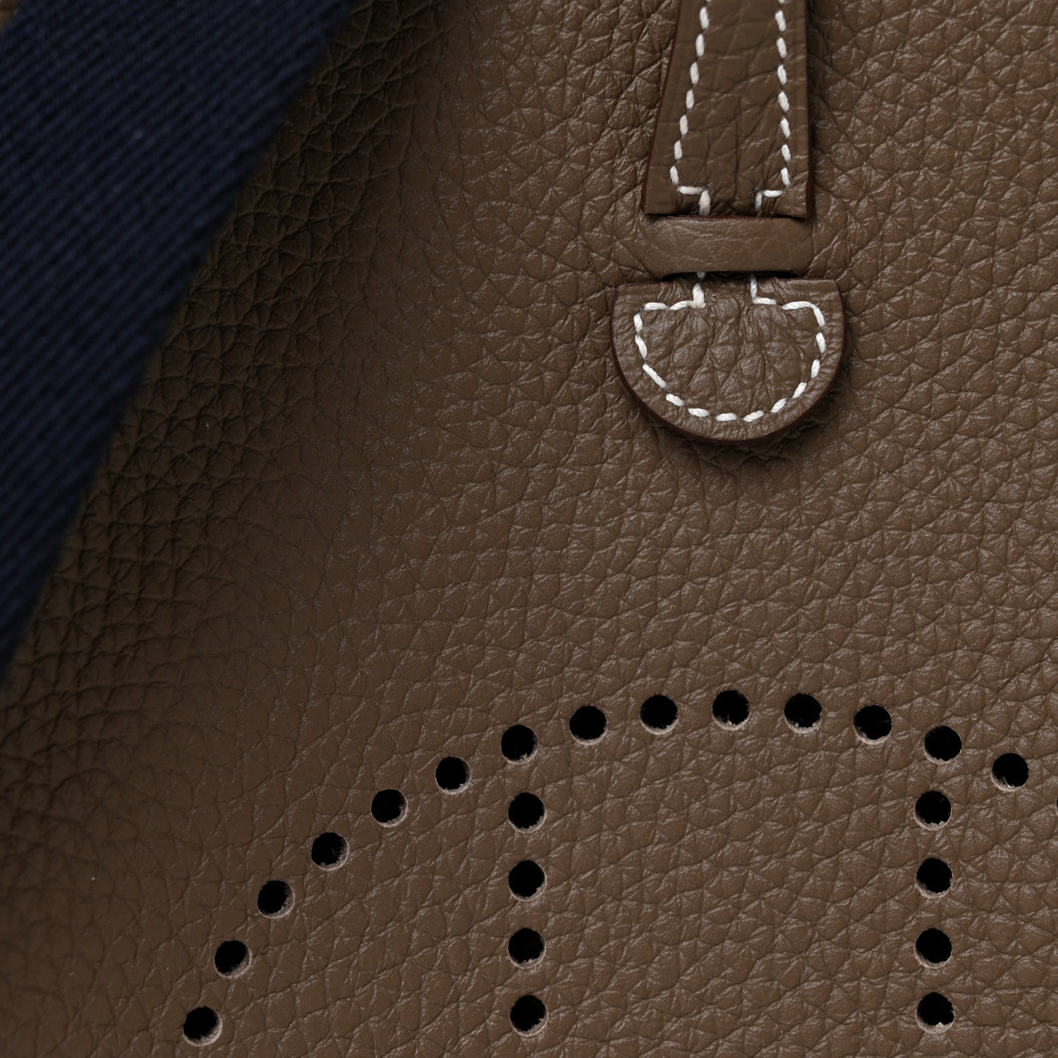 Hermes Taurillon Clemence Amazone Evelyne TPM Etoupe Bleu Indigo 7 of 11