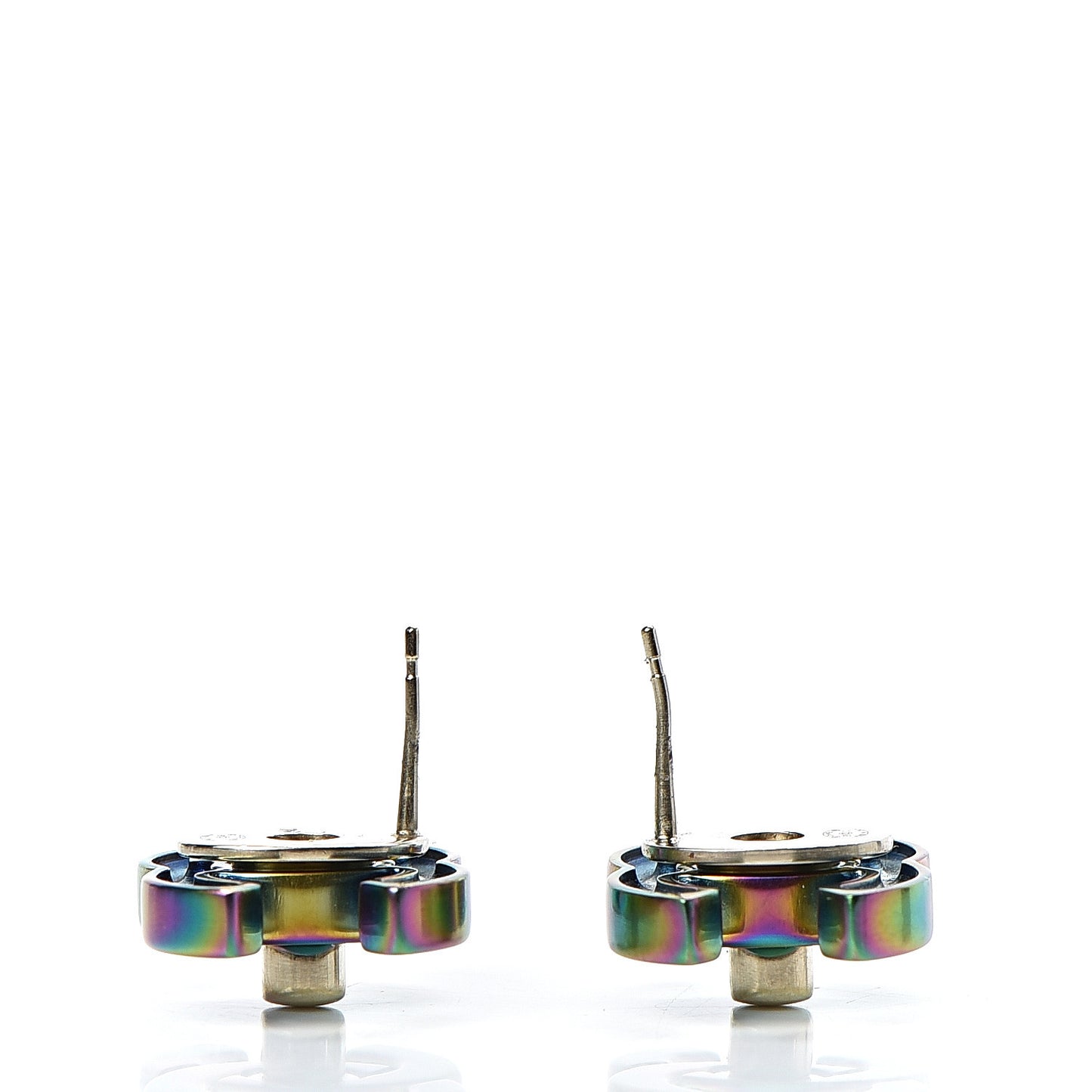 CC Turnlock Interchangeable Earrings Gold Iridescent