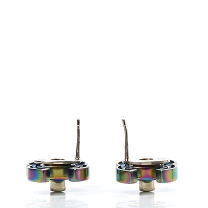 Chanel CC Turnlock Interchangeable Earrings Gold Iridescent 6 of 7