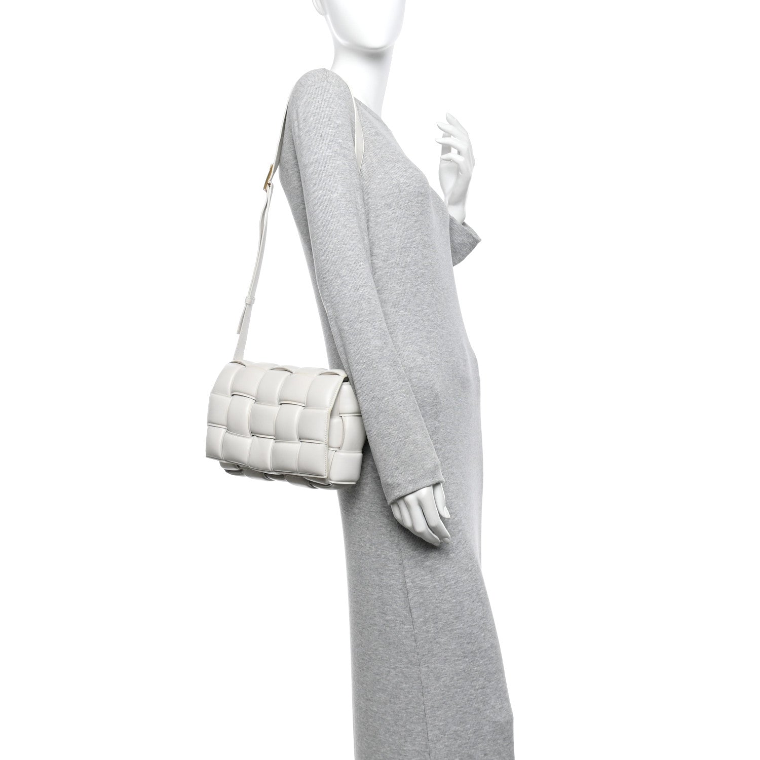 Bottega Veneta Nappa Maxi Intreccio Padded Cassette Crossbody Bag Chalk Chalk 2 of 13