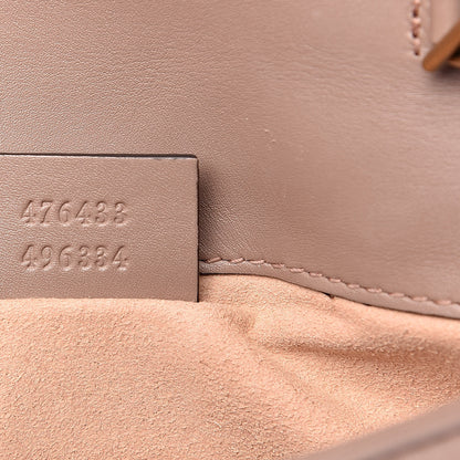 Gucci Calfskin Matelasse Super Mini GG Marmont Shoulder Bag Porcelain Rose 7 of 11
