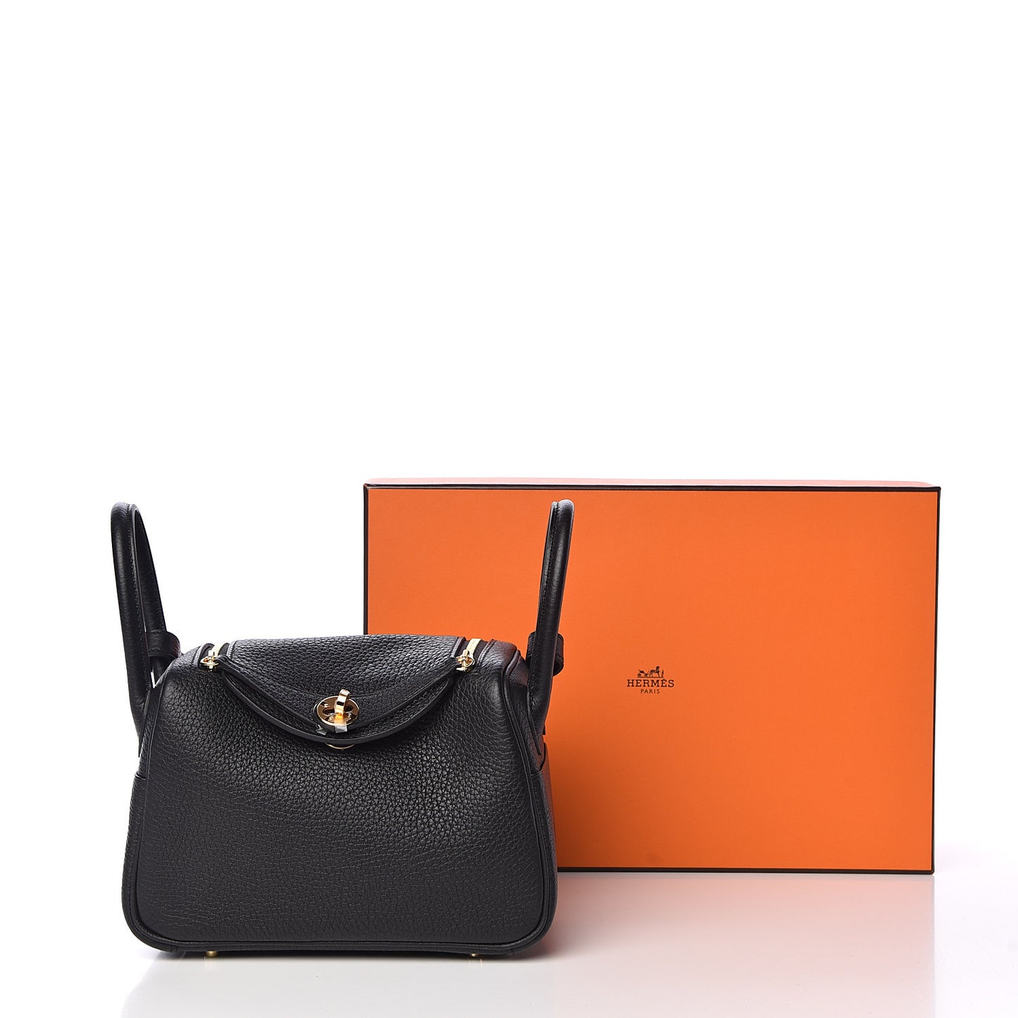 Taurillon Clemence Mini Lindy 20 Black