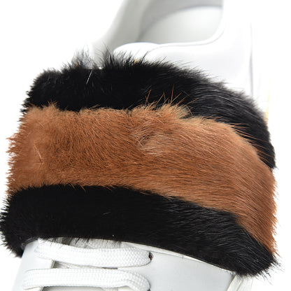 Louis Vuitton Calfskin Mink Fur Frontrow Sneakers 40 White 9 of 11