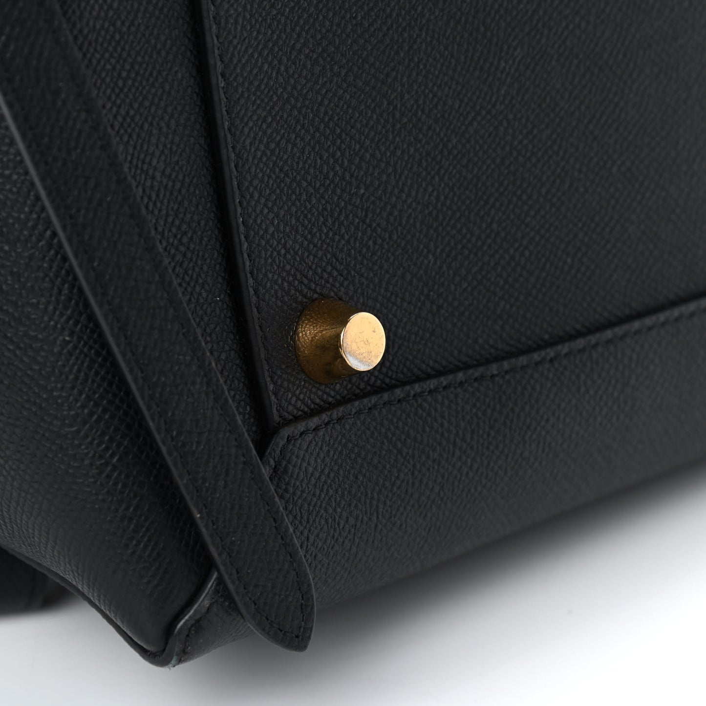 Grained Calfskin Mini Belt Bag Black