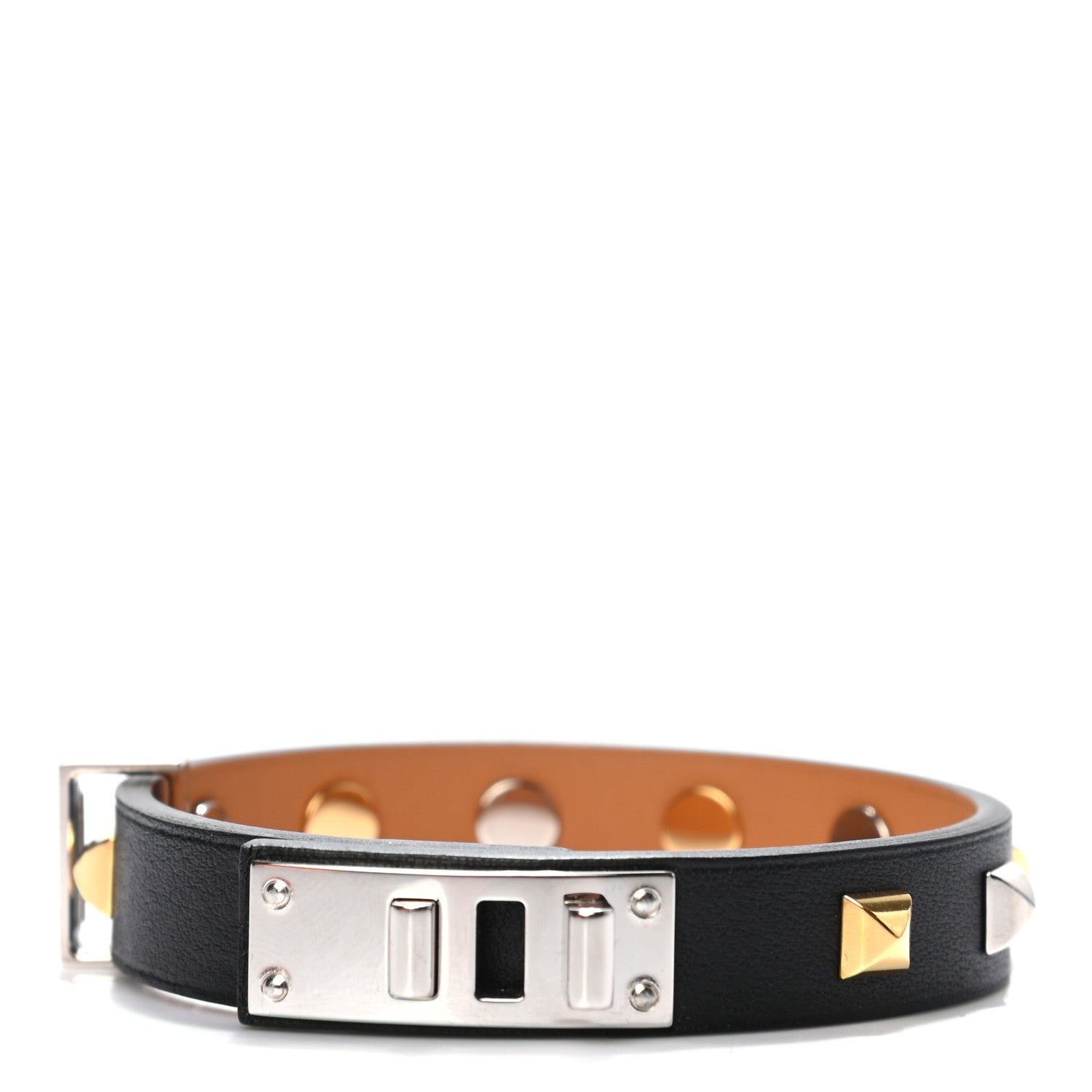 Hermes Swift Mini Dog Clous Carres Bracelet T3 Black 1 of 6