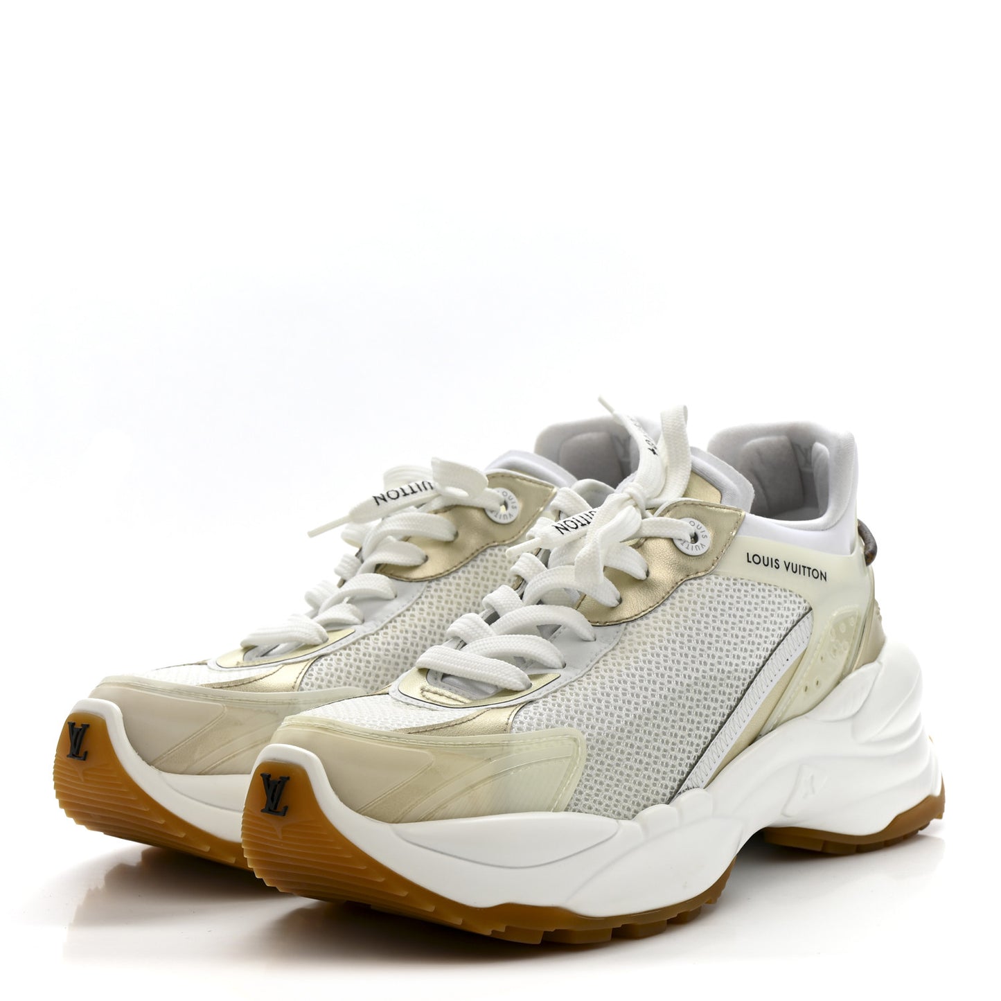 Monogram Calfskin Run 55 Sneakers 38 White