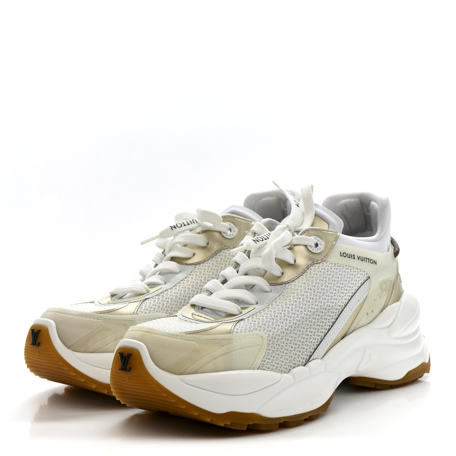 Louis Vuitton Monogram Calfskin Run 55 Sneakers 38 White 4 of 9