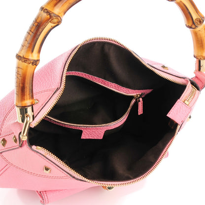 Gucci Calfskin Bamboo Top Handle Bag Pink 5 of 7