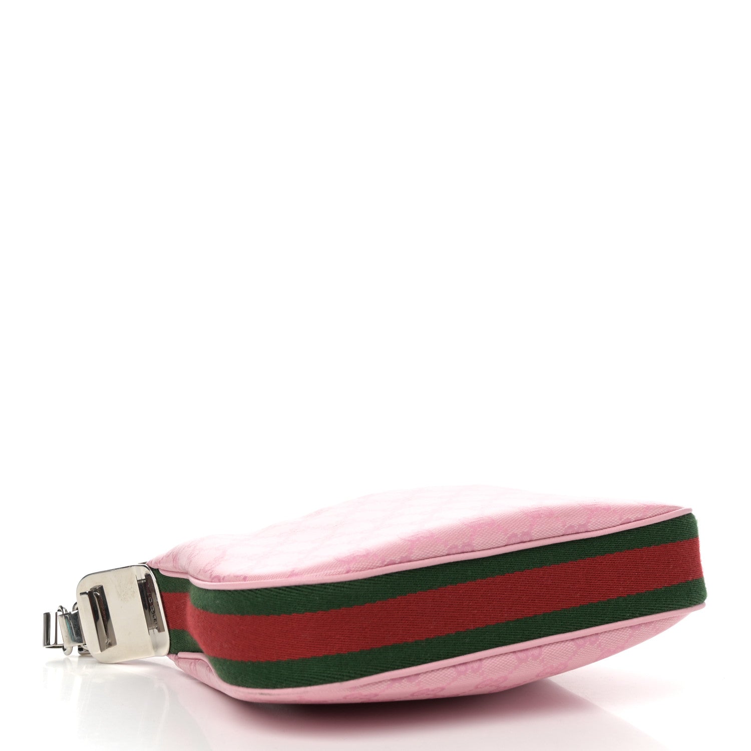 Gucci GG Crystal Coated Canvas Monogram Web Small Attache Shoulder Bag Pink 4 of 12