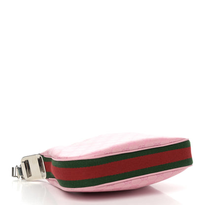 Gucci GG Crystal Coated Canvas Monogram Web Small Attache Shoulder Bag Pink 4 of 12