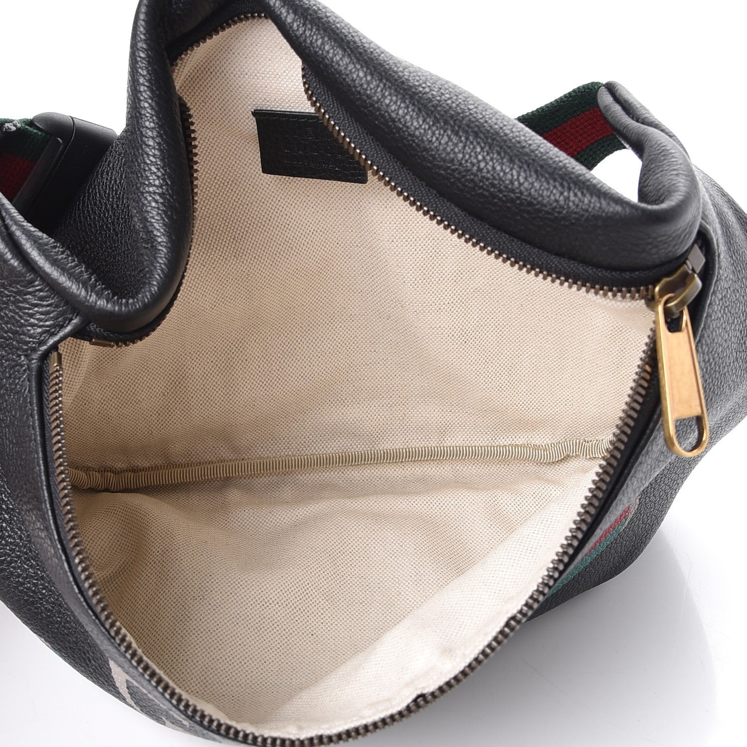 Gucci Grained Calfskin Logo Belt Bag Black 5 of 7