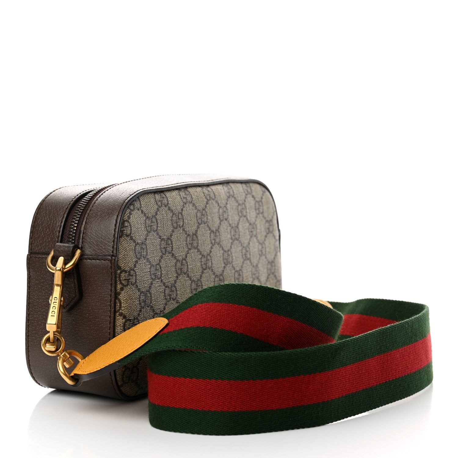 Gucci GG Supreme Monogram Web Neo Vintage Shoulder Bag Beige New Acero Crop 3 of 14