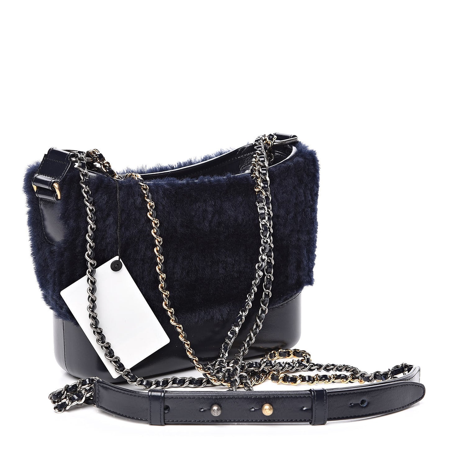 Shearling Small Gabrielle Hobo Navy