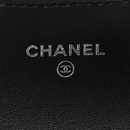 Chanel Lambskin Quilted Flap Card Holder Wallet So Black 6 of 10