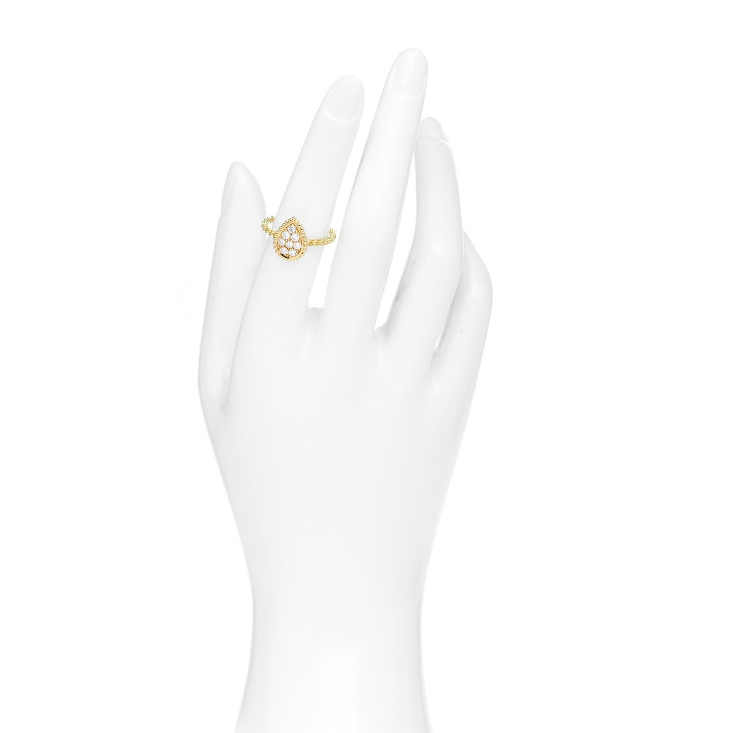 18K Yellow Gold Diamond Small Serpent Boheme Ring 52 6