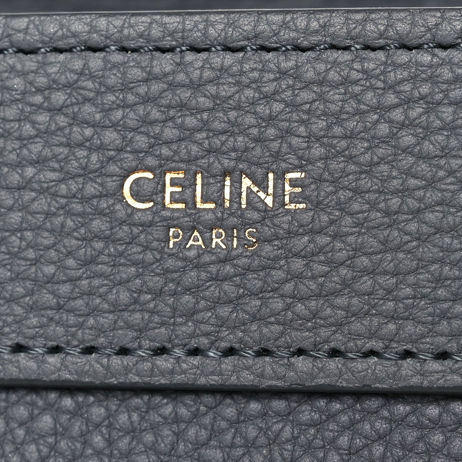 Celine Drummed Calfskin Nano Luggage Kohl 6 of 12