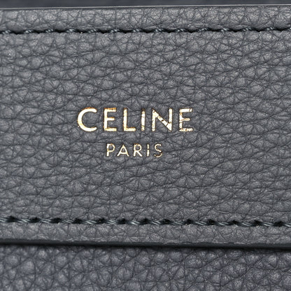 Celine Drummed Calfskin Nano Luggage Kohl 6 of 12
