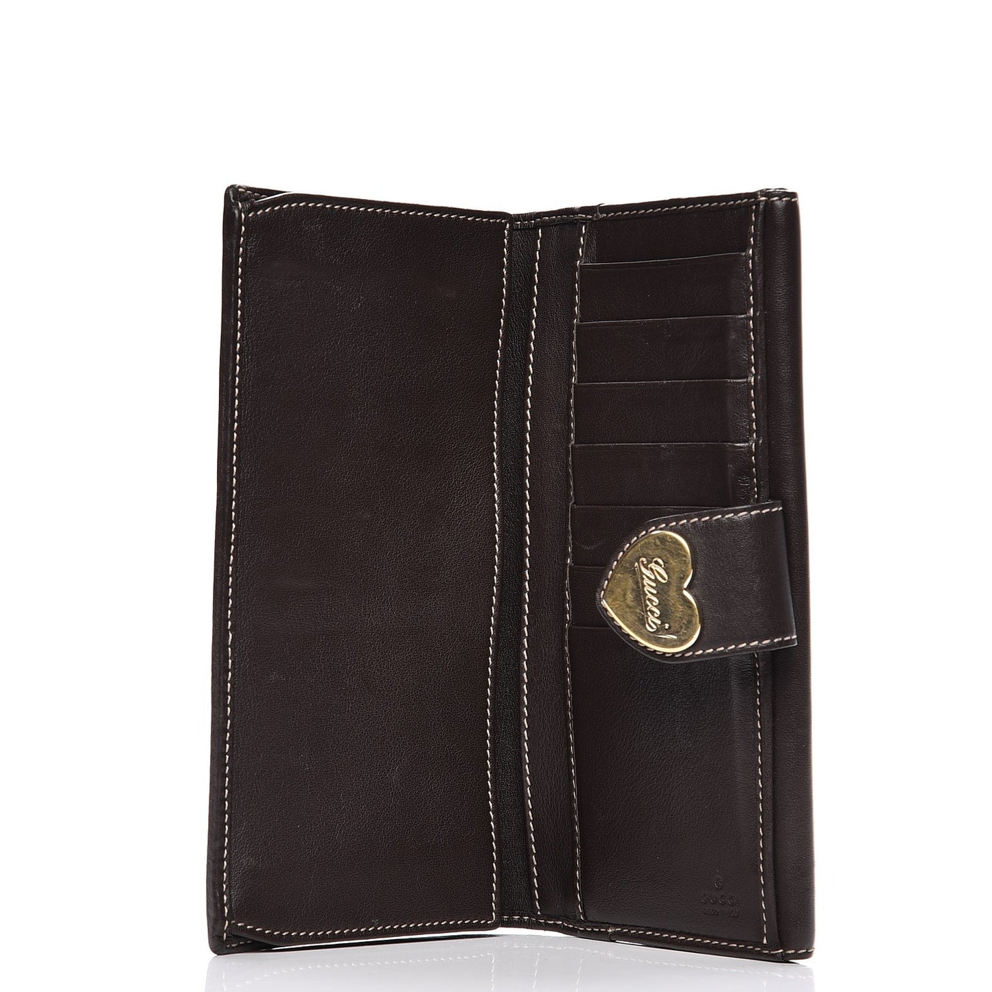 Monogram Heart Continental Wallet Dark Brown