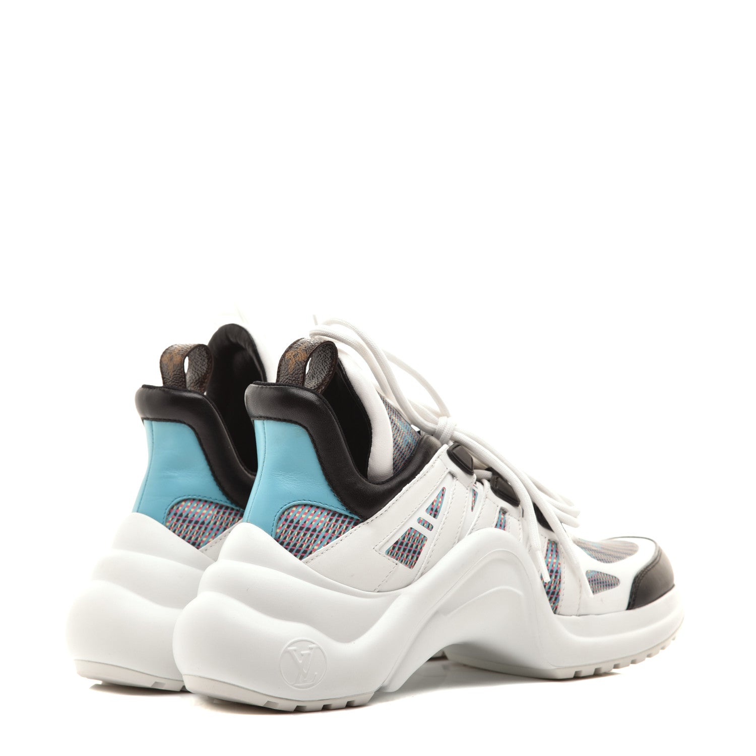 Louis Vuitton Calfskin Pop LV Archlight Sneakers 37 Blue 4 of 9