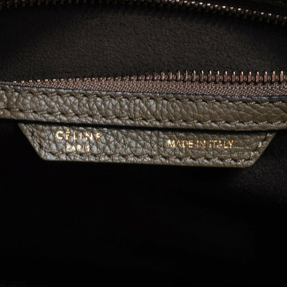 Celine Drummed Leather Micro Luggage Bag Jungle 7 of 9