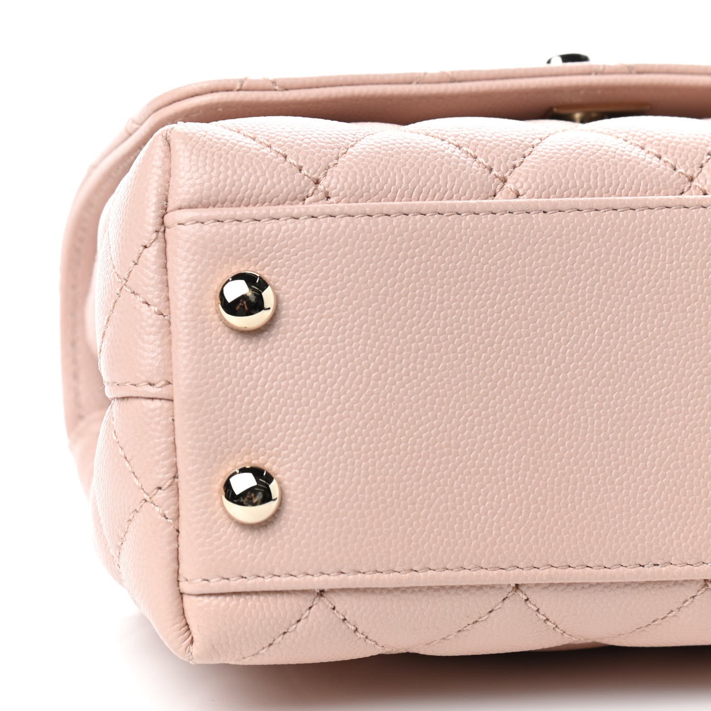Caviar Quilted Extra Mini Coco Handle Flap Light Pink