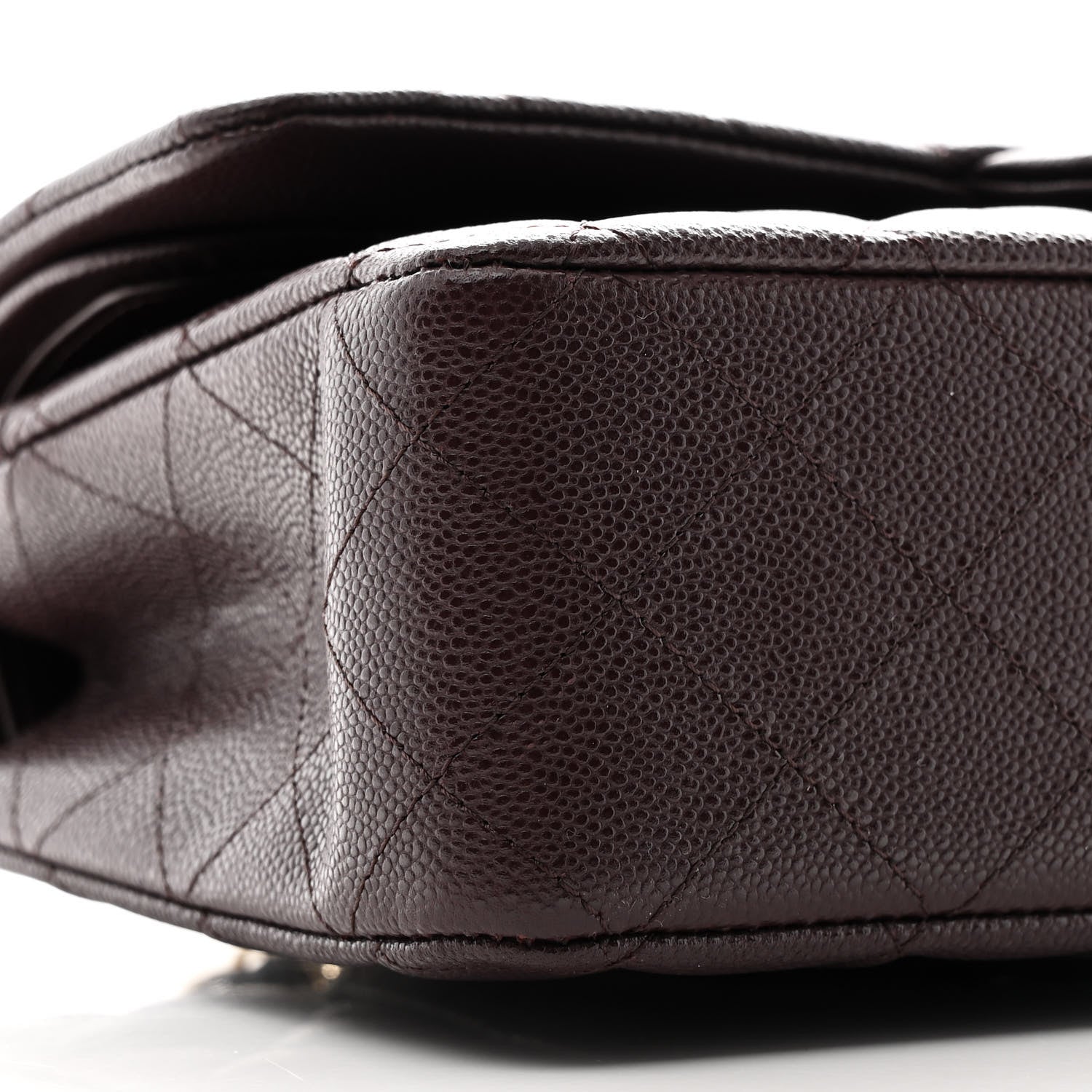 Chanel Caviar Quilted Medium Double Flap Dark Brown 9 of 11