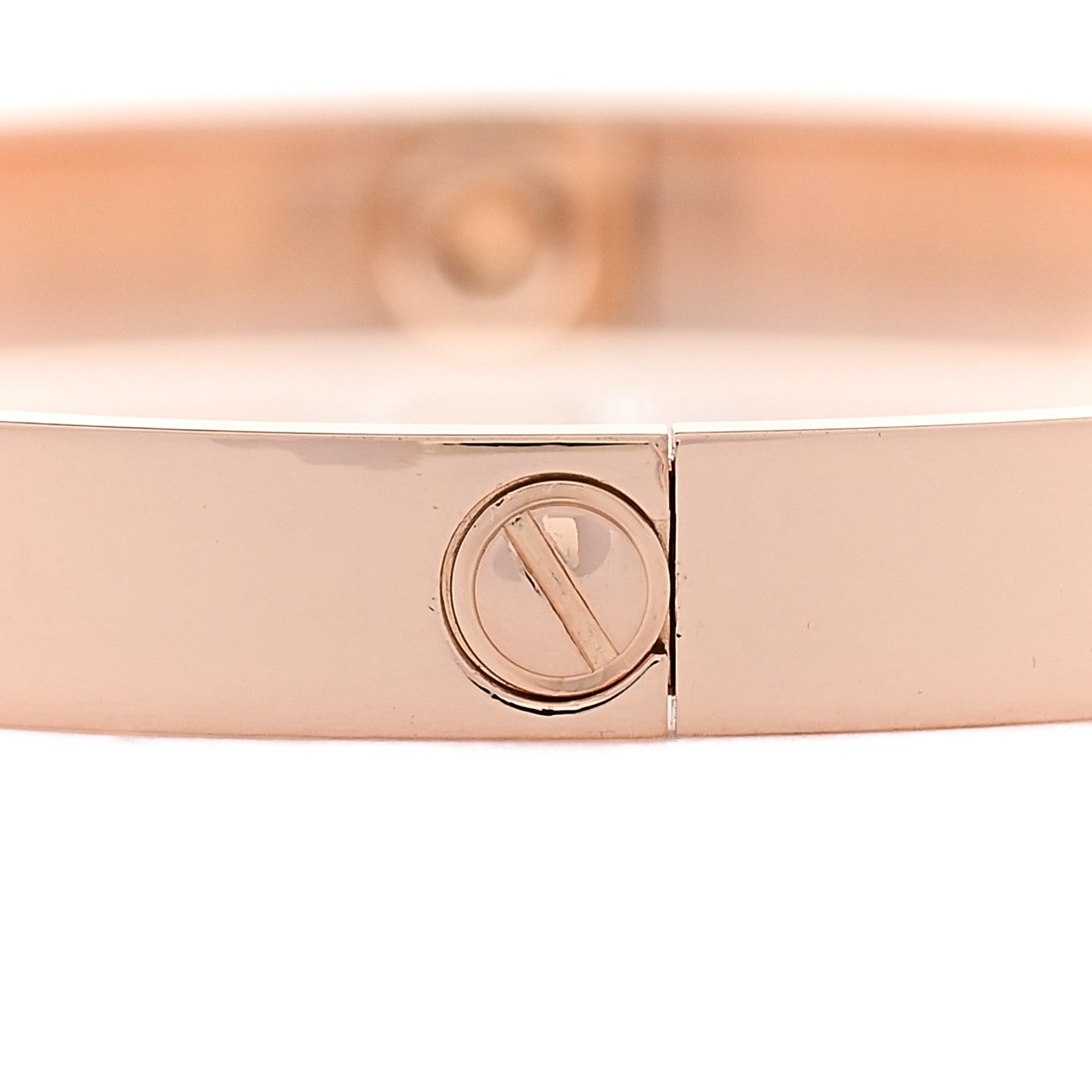 Cartier 18K Pink Gold 4 Diamond LOVE Bracelet 17 7 of 9