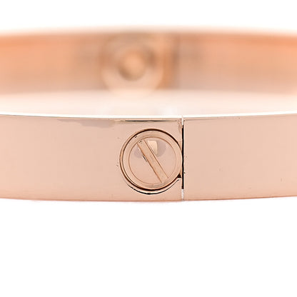 Cartier 18K Pink Gold 4 Diamond LOVE Bracelet 17 7 of 9