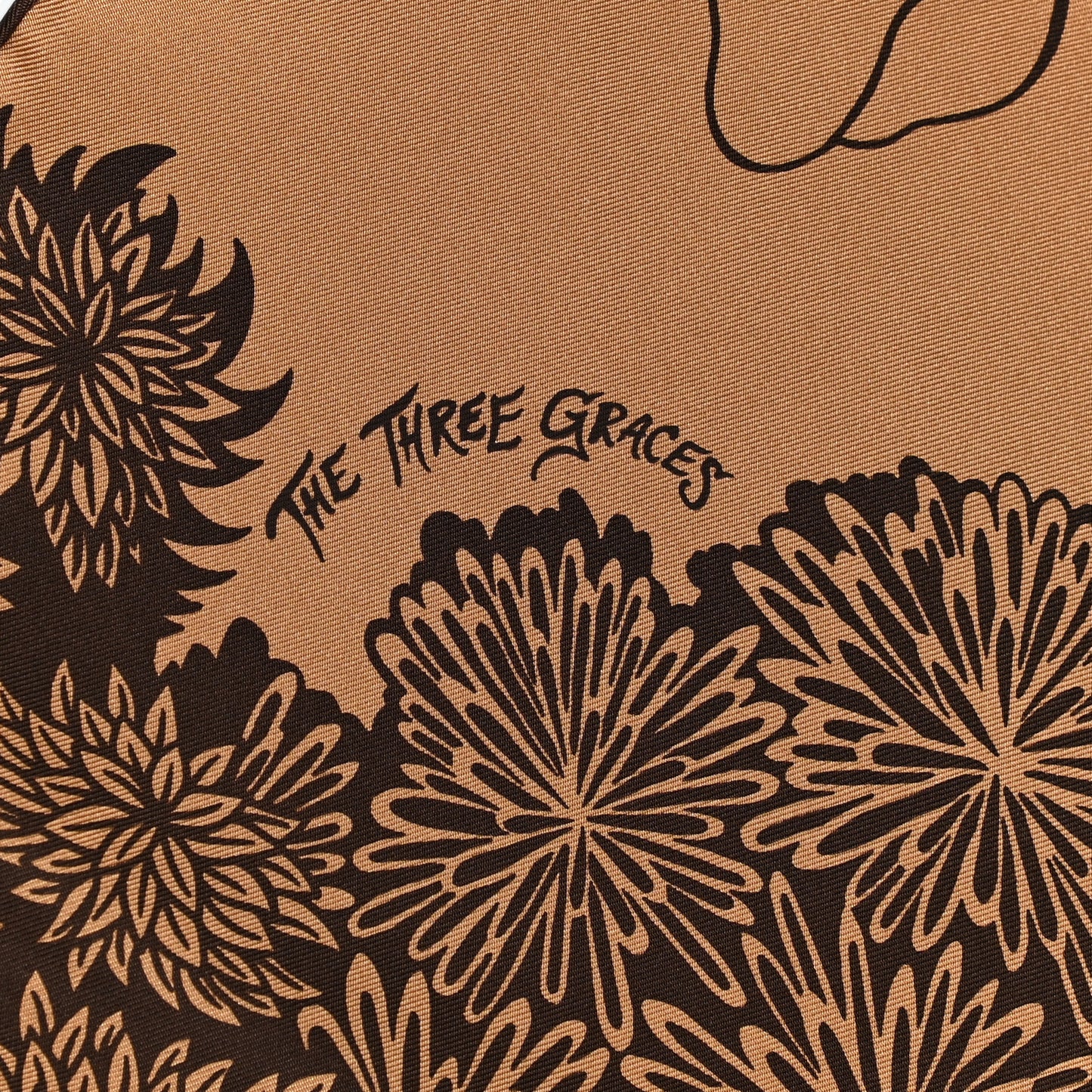 Silk The Three Graces Scarf 90 Tabac Brun