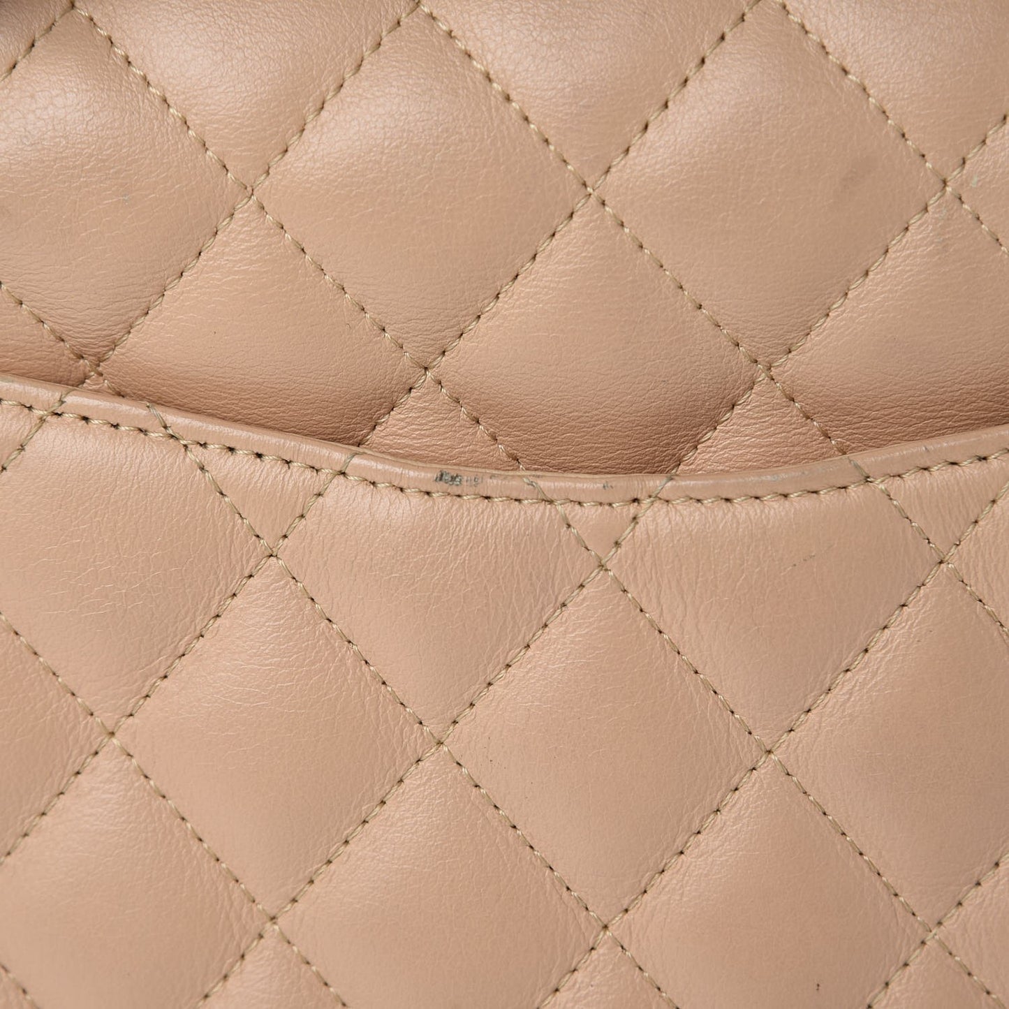 Calfskin Quilted Large Cambon Multipocket Reporter Beige Black