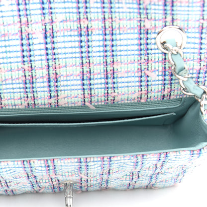 Chanel Tweed Quilted Mini Rectangular Flap Blue 7 of 9
